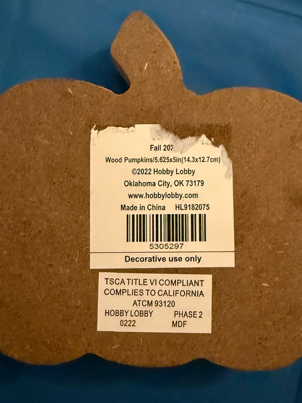 Hobby Lobby Leopard Print Pumpkin Accent in Tan and Black